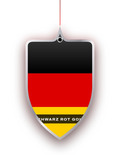 Duftanhänger Schwarz Rot Gold mit Flagge Deutschland
